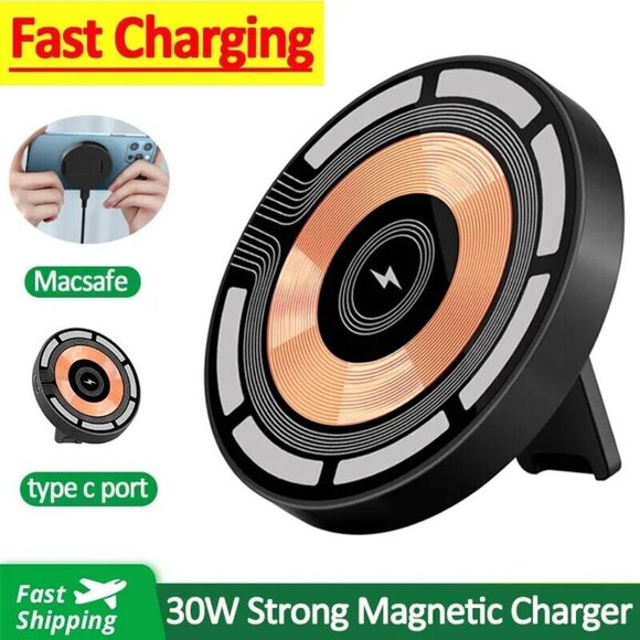 30W Magnetic Wireless Charger For iPhone 15 14 13 12 Pro Max Fast Wireless Charg - Picture 1 of 6